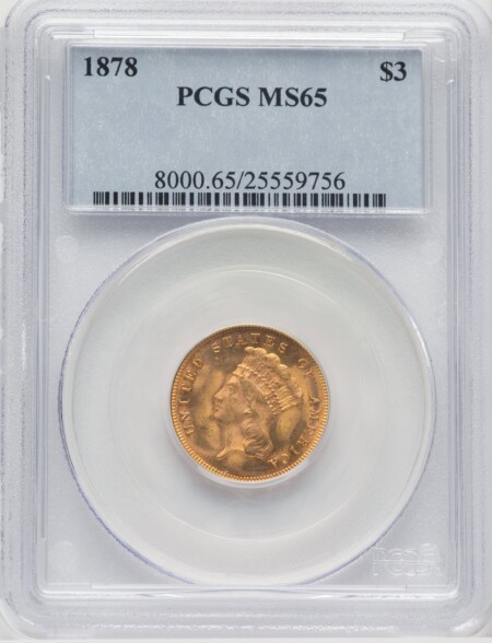 1878 $3 65 PCGS