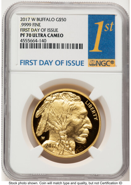 2017-W Proof Gold Buffalo 1 oz FDI 1ST 70 NGC