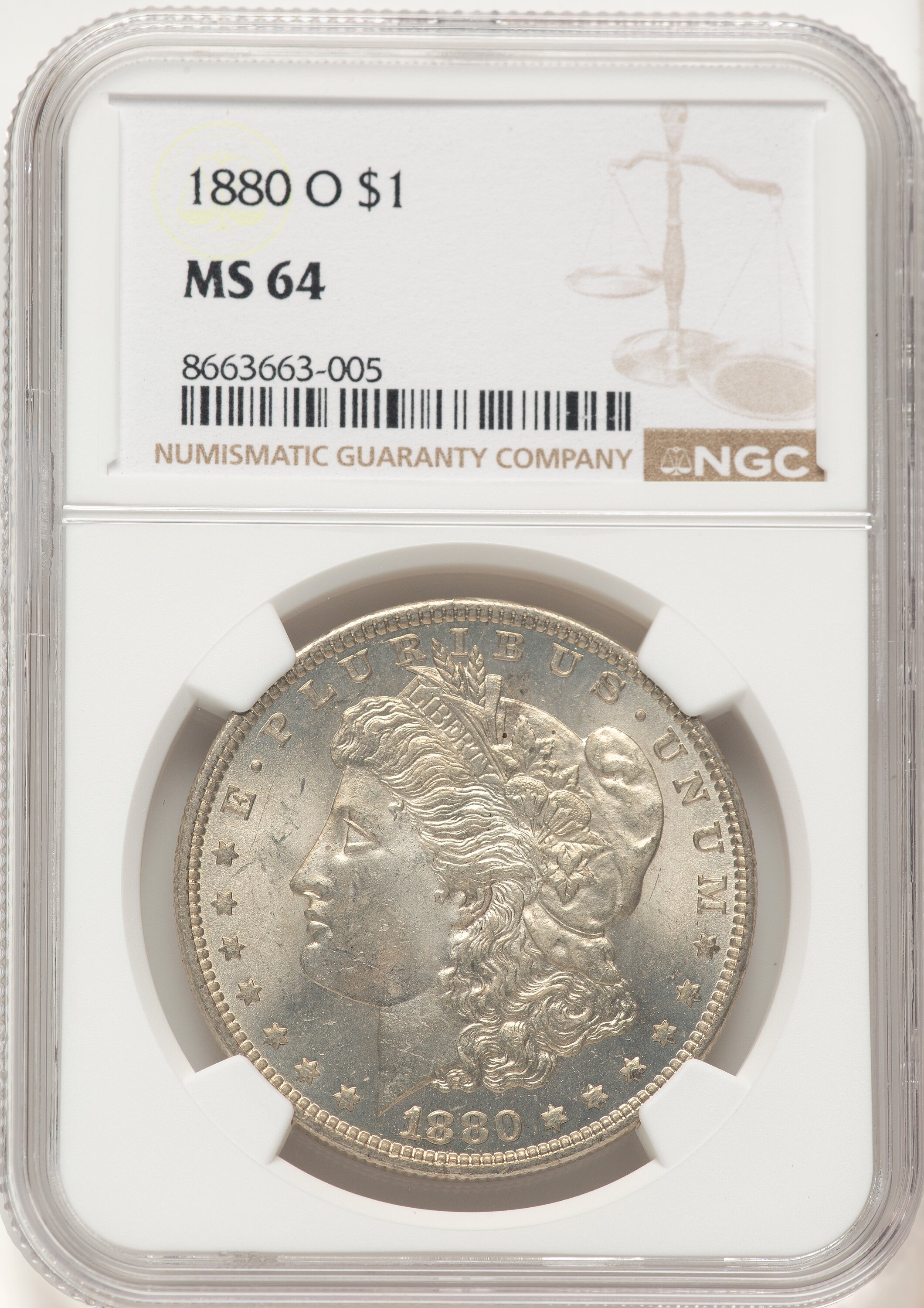 1880-O S$1 64 NGC