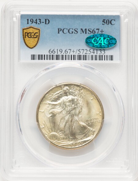 1943-D 50C CAC PCGS Secure PCGS Plus 67 PCGS