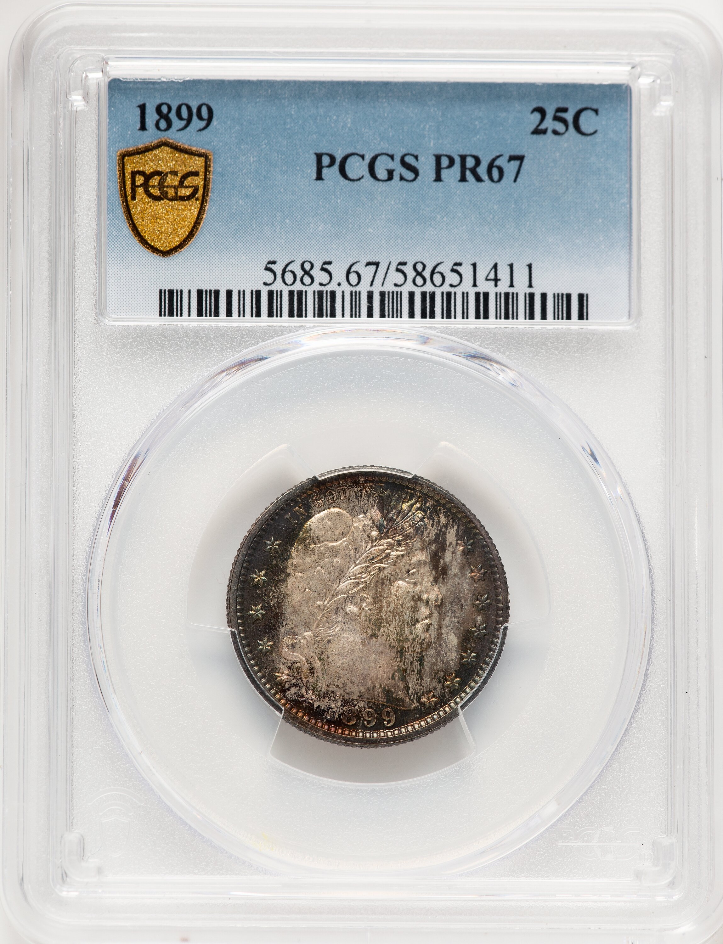 1899 25C PCGS Secure 67 PCGS