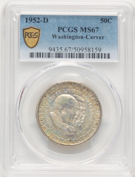 1952-D 50C Washington-Carver, MS PCGS Secure 67 PCGS