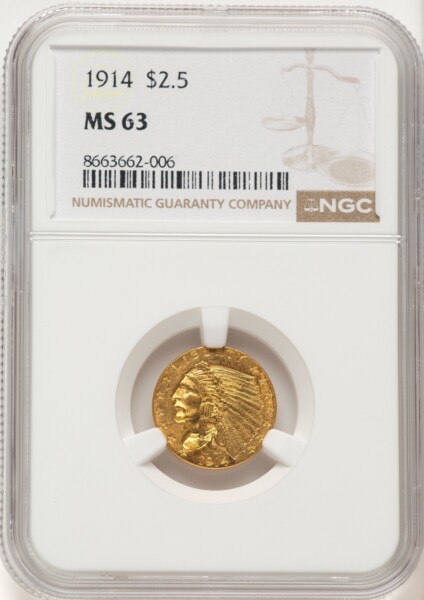 1914 $2 1/2 63 NGC