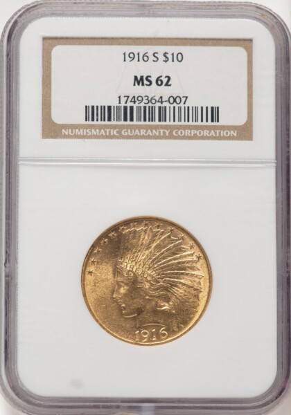 1916-S $10 62 NGC