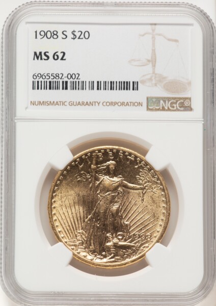 1908-S $20 62 NGC