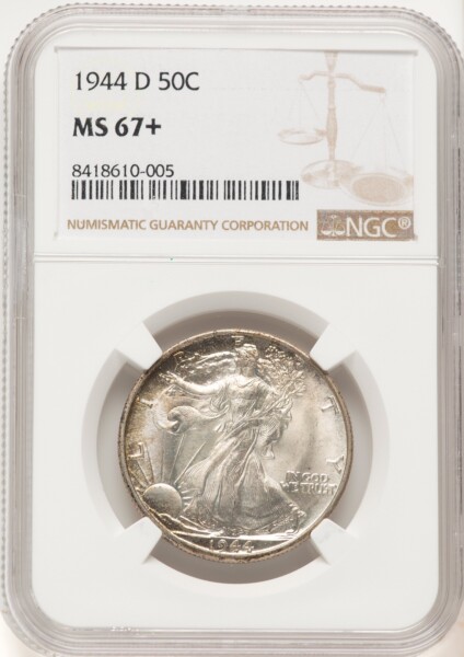 1944-D 50C, MS NGC Plus 67 NGC