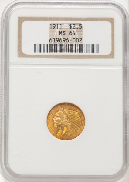 1911 $2 1/2 64 NGC