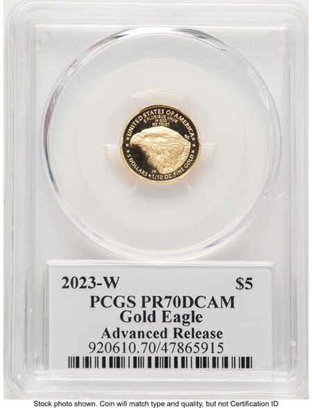 2023-W Proof Gold Eagle 1/10 oz AR David Hall 70 PCGS