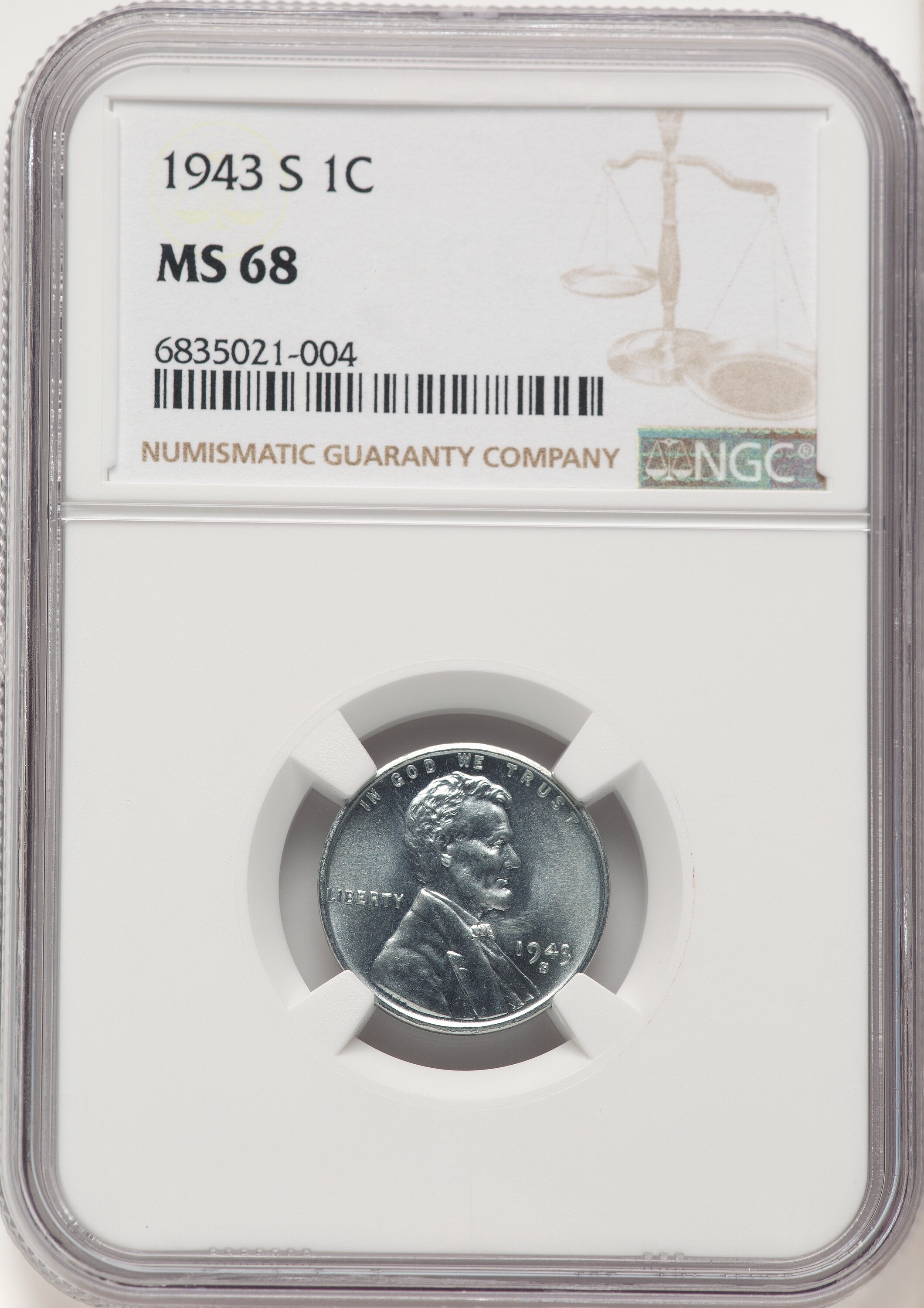 1943-S 1C 68 NGC