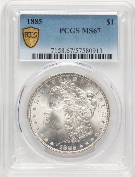 1885 S$1 PCGS Secure 67 PCGS