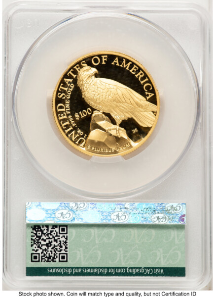 2023-W G$100 American Liberty High Relief, DC First Delivery 70 CACG