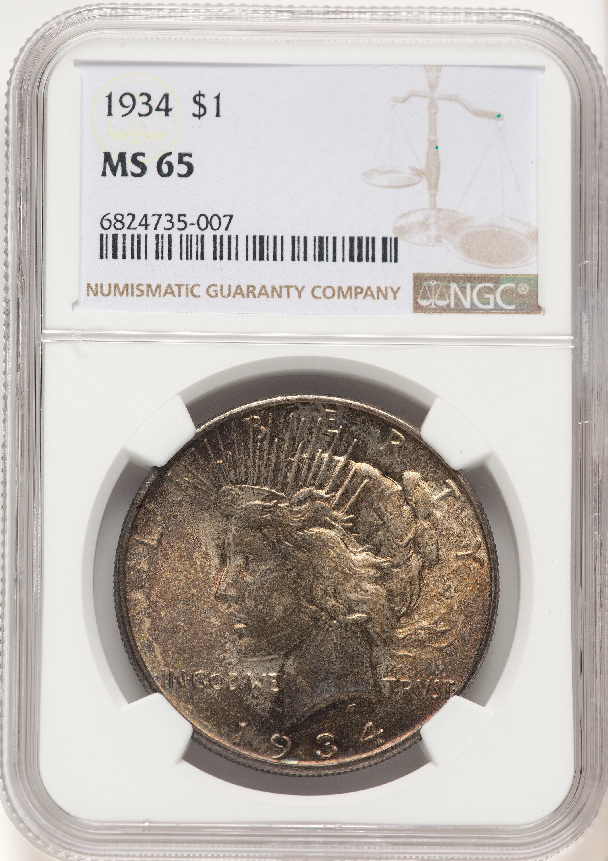 1934 S$1 65 NGC