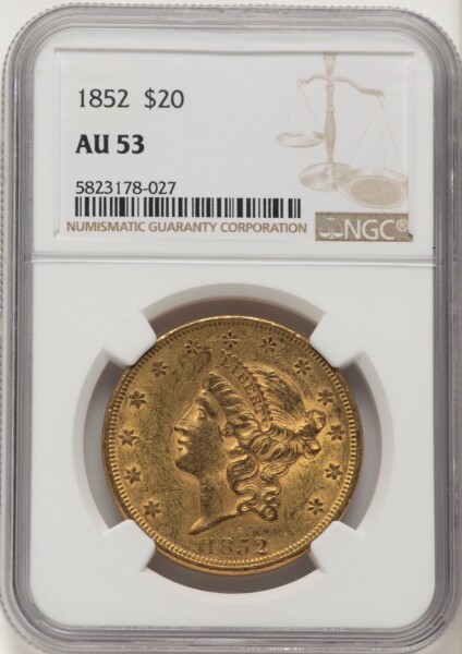 1852 $20 53 NGC