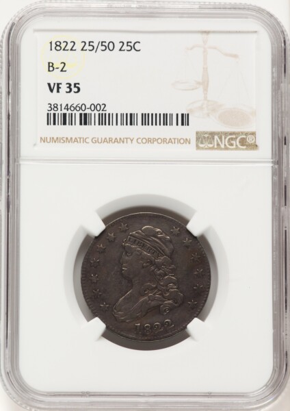 1822 25C 25/50C B-2 MS 35 NGC