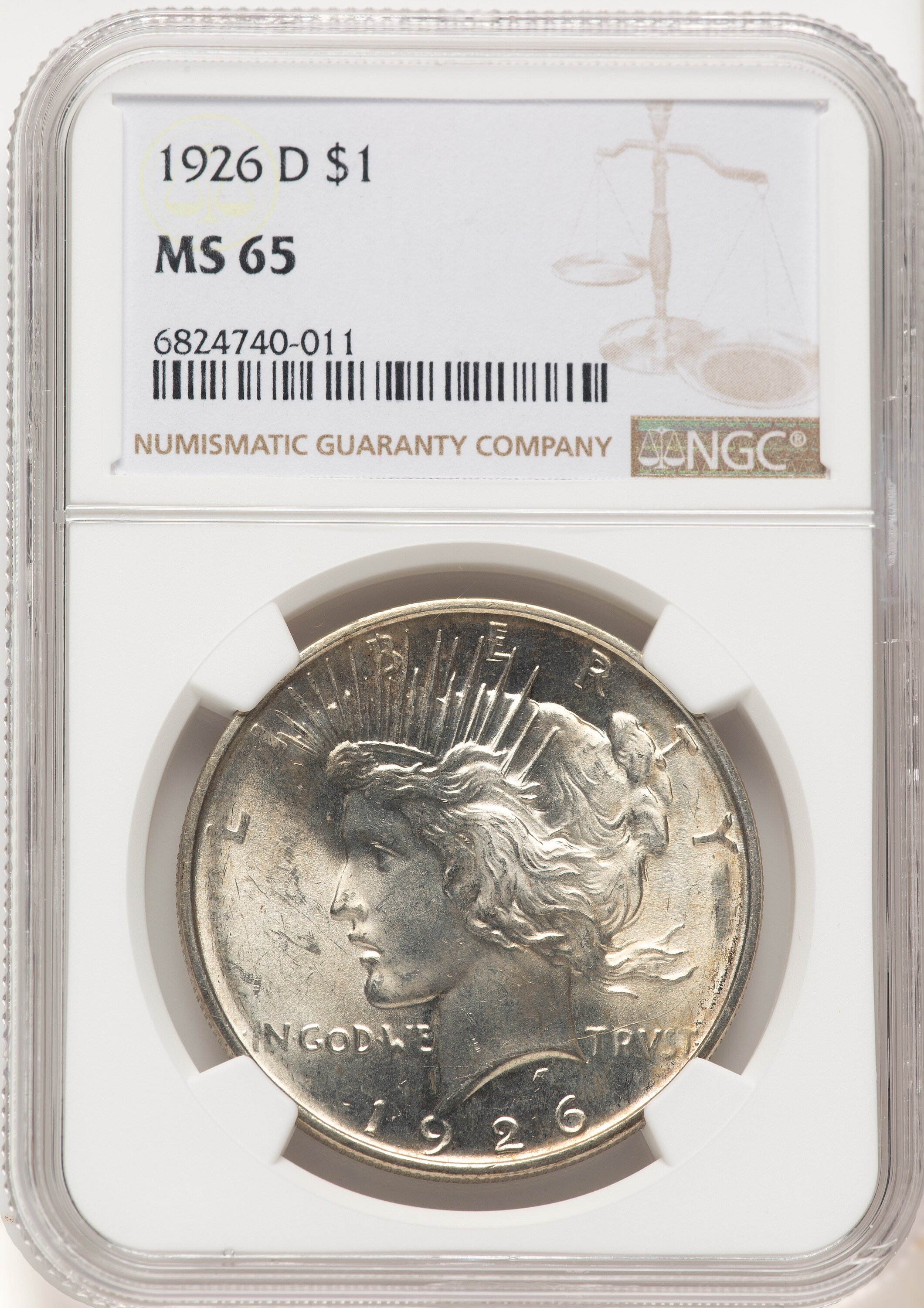 1926-D S$1 65 NGC