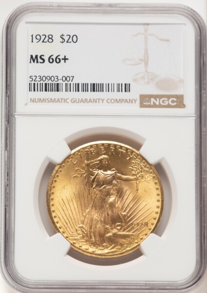 1928 $20 NGC Plus 66 NGC