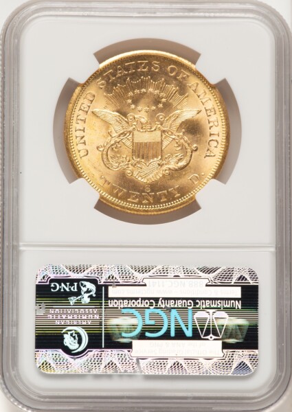 1857-S $20 66 NGC