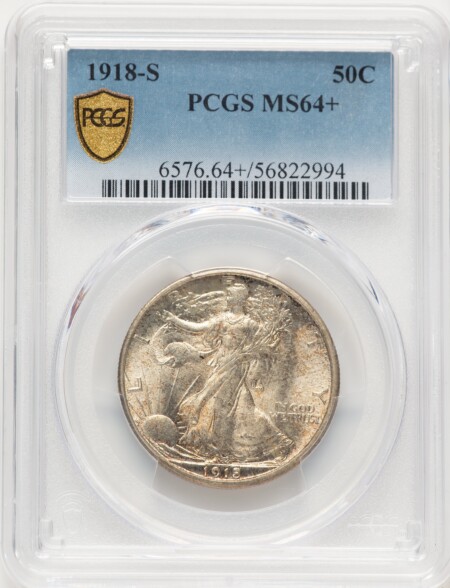 1918-S 50C PCGS Secure PCGS Plus 64 PCGS