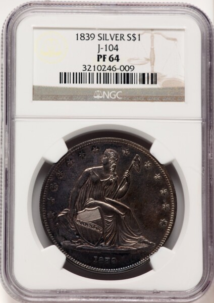 1839 Name Omitted, Judd-104 Restrike, PR 64 NGC