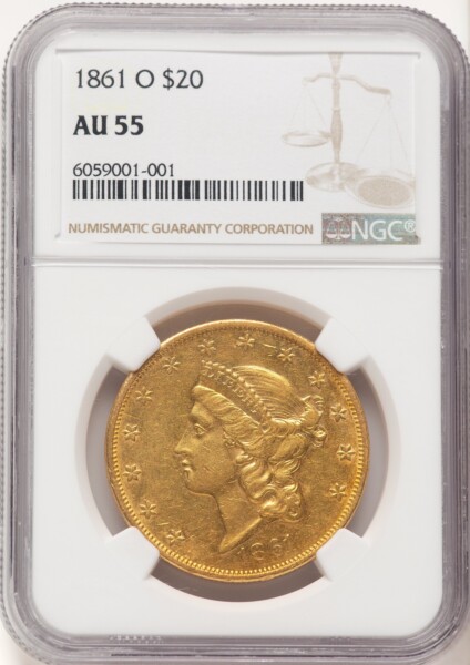 1861-O $20 55 NGC