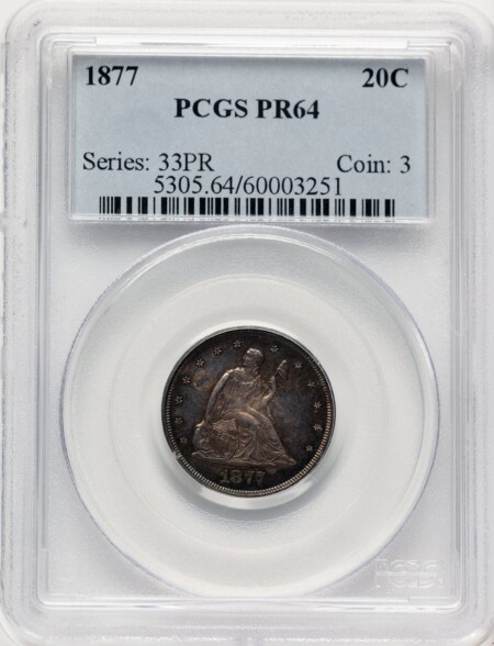 1877 20C, PR 64 PCGS