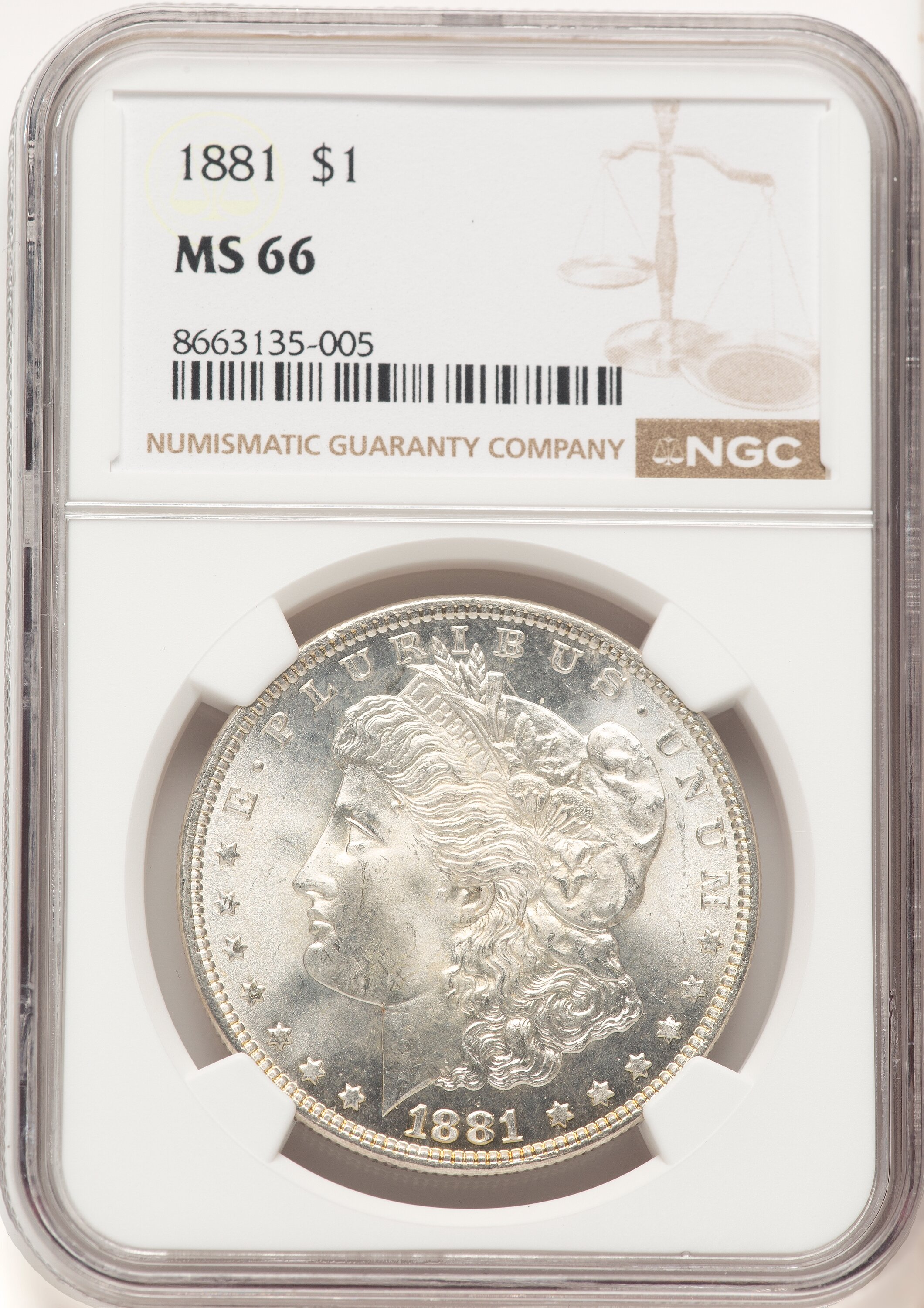 1881 S$1 66 NGC
