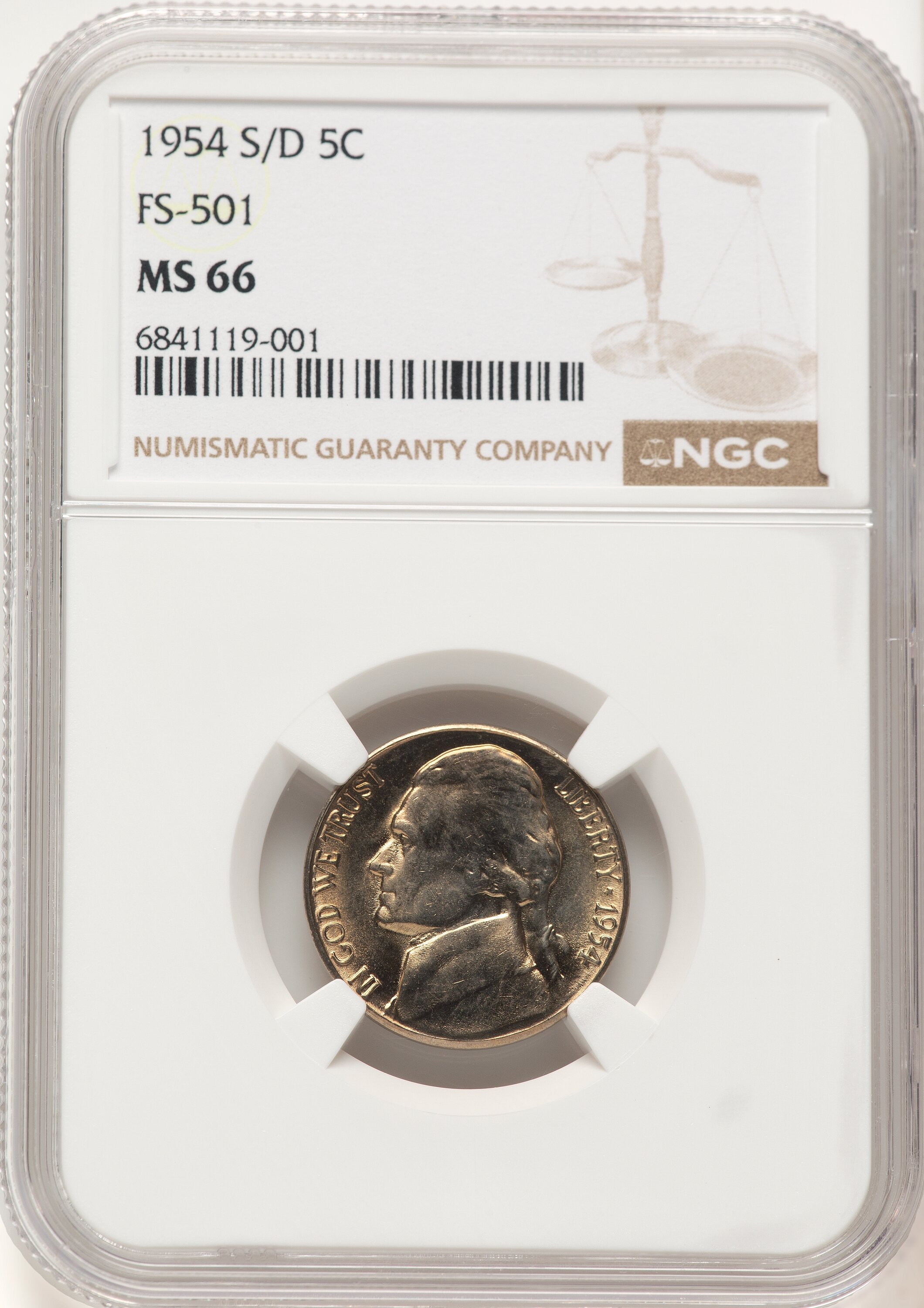 1954-S/D 5C 66 NGC