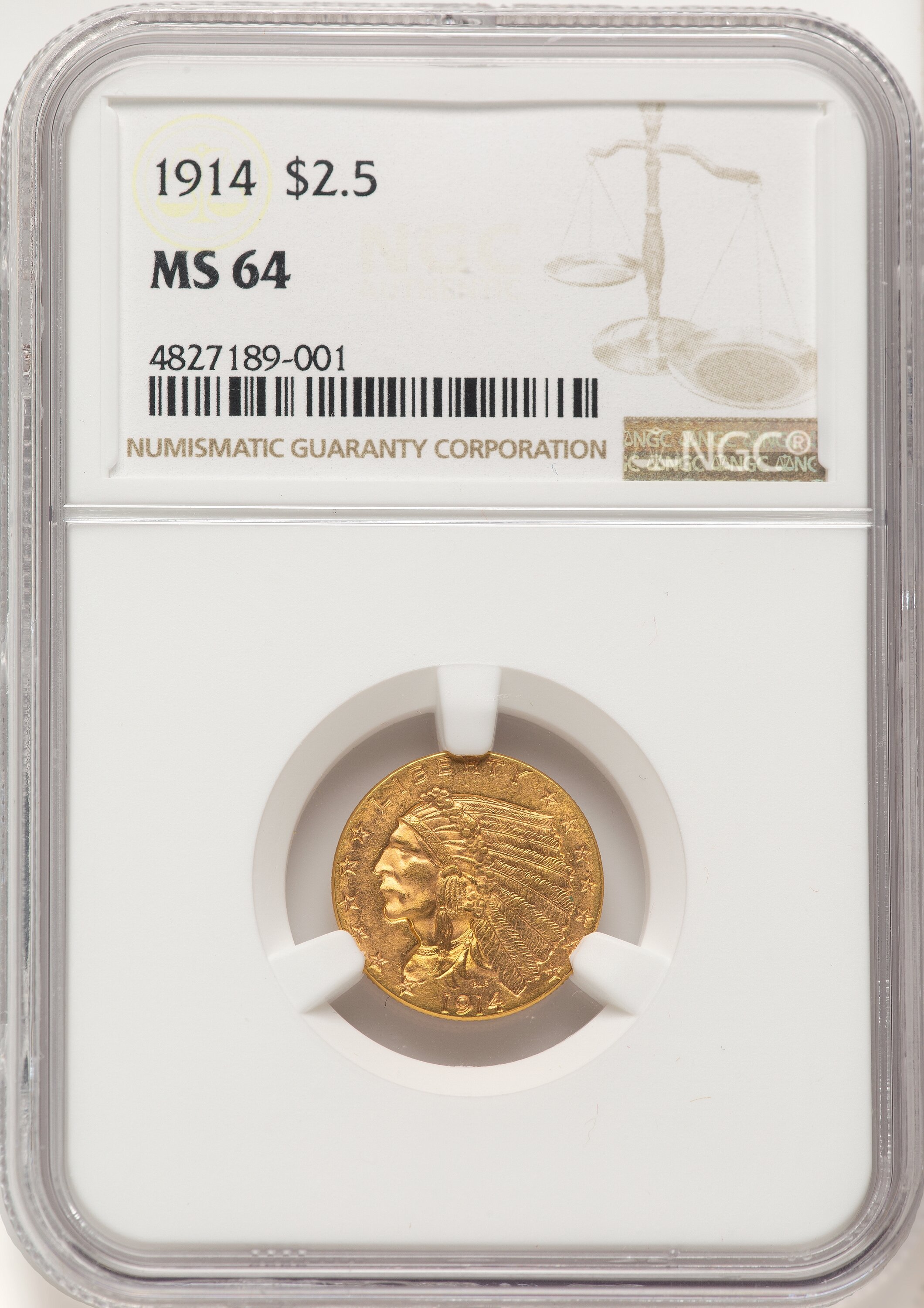 1914 $2 1/2 64 NGC