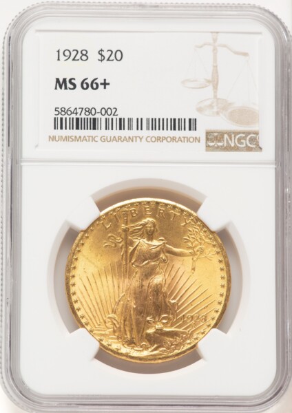 1928 $20 NGC Plus 66 NGC