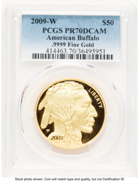 2009-W Proof Gold Buffalo 1 oz Blue Gradient 70 PCGS