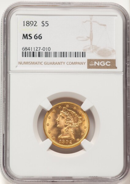 1892 $5 66 NGC