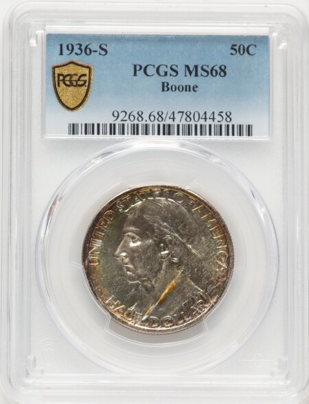 1936-S 50C Boone, MS PCGS Secure 68 PCGS