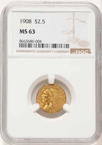 1908 $2 1/2 63 NGC