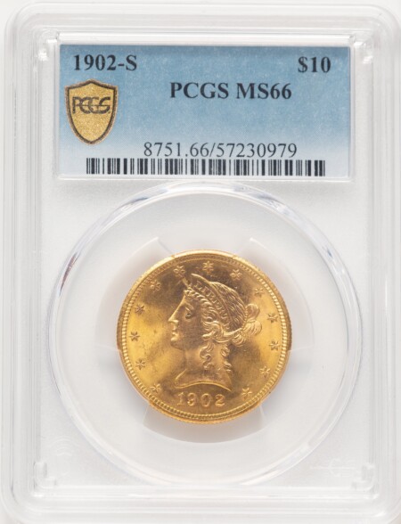 1902-S $10 PCGS Secure 66 PCGS