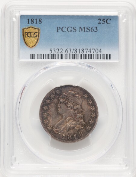 1818 25C PCGS Secure 63 PCGS
