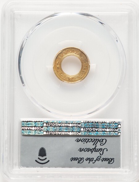 1852 $1 Judd-147, Gilt, PR CAC 65 PCGS