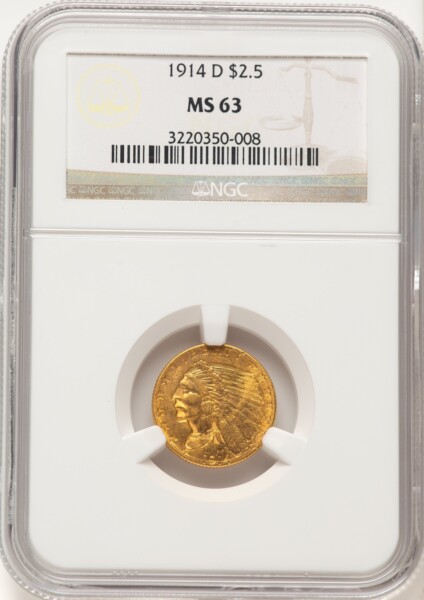 1914-D $2 1/2 63 NGC