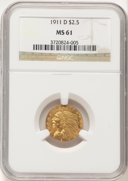 1911-D $2 1/2 61 NGC