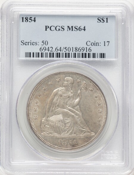 1854 S$1 64 PCGS