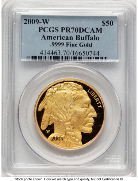 2009-W Proof Gold Buffalo 1 oz Blue Label 70 PCGS