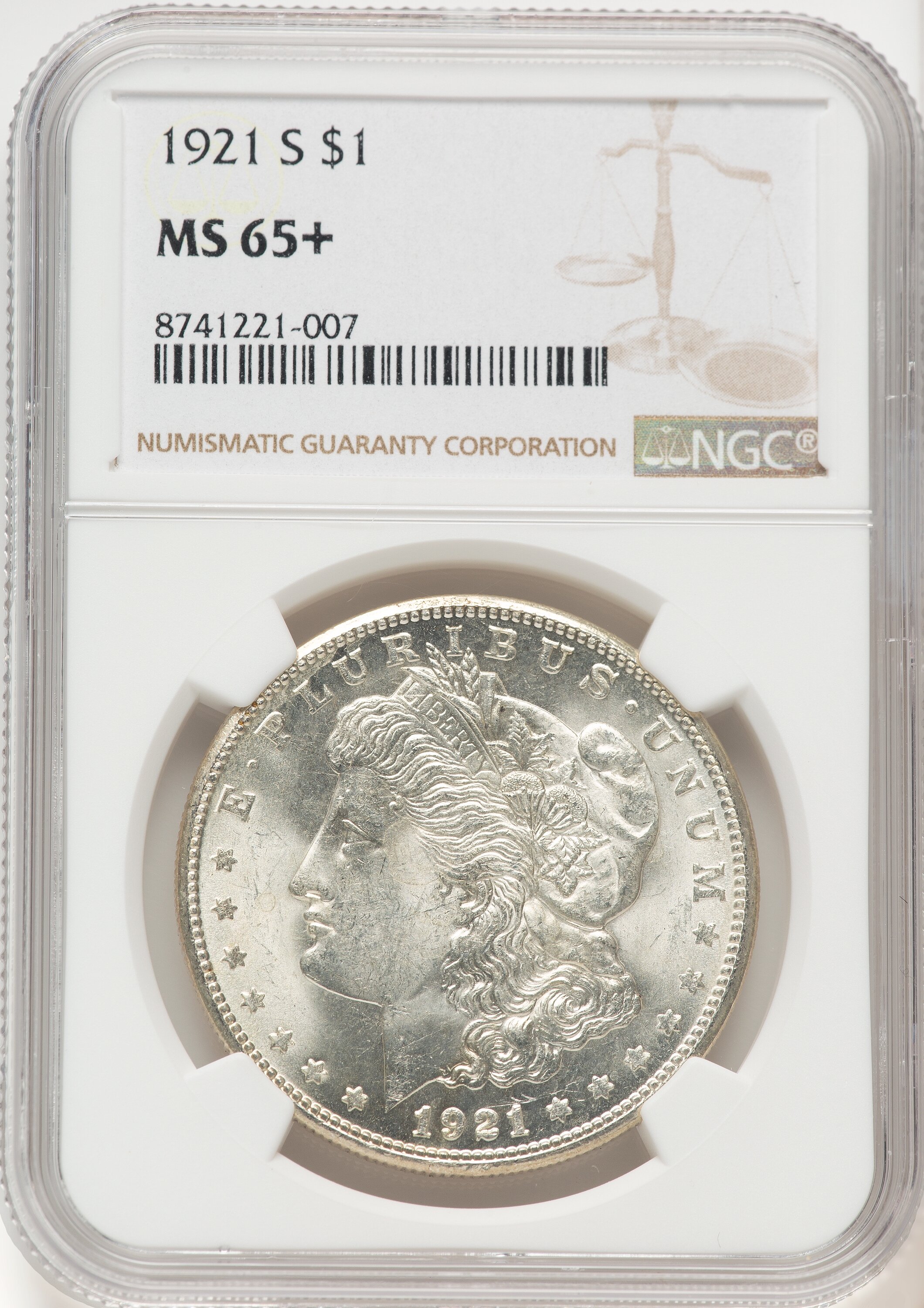 1921-S S$1 NGC Plus 65 NGC