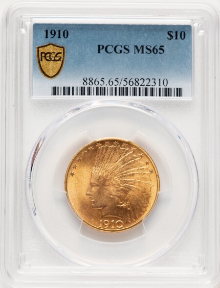 1910 $10 PCGS Secure 65 PCGS