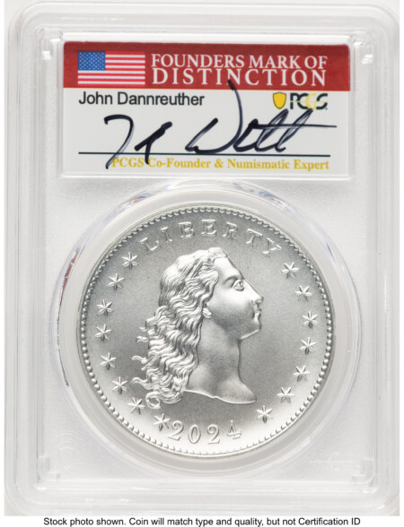 2024-(P) Silver 230th Anniversary Flowing Hair Medal AR John Dannreuther 70 PCGS
