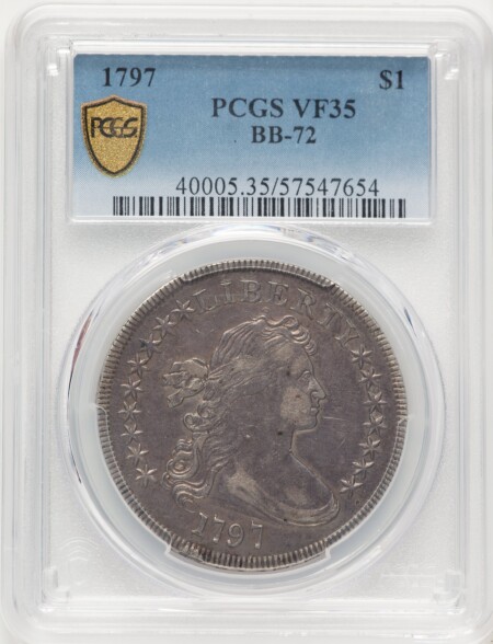 1797 $1 B-2, BB-72, MS PCGS Secure 35 PCGS