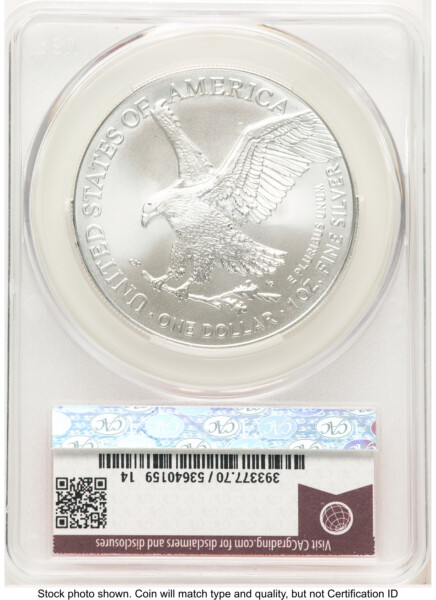 2025 Silver Eagle (Privy Mark) First Day of Delivery Red Book 70 CACG