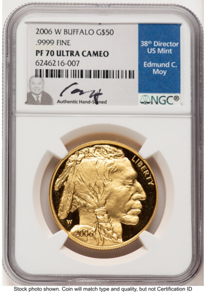 2006-W Proof Gold Buffalo 1 oz Ed Moy 70 NGC