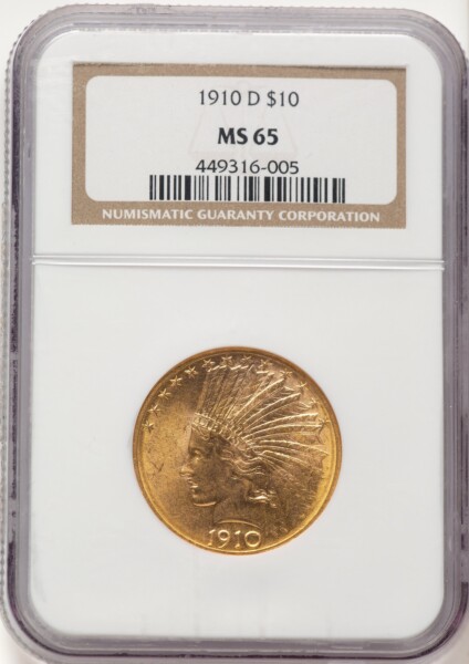 1910-D $10 65 NGC