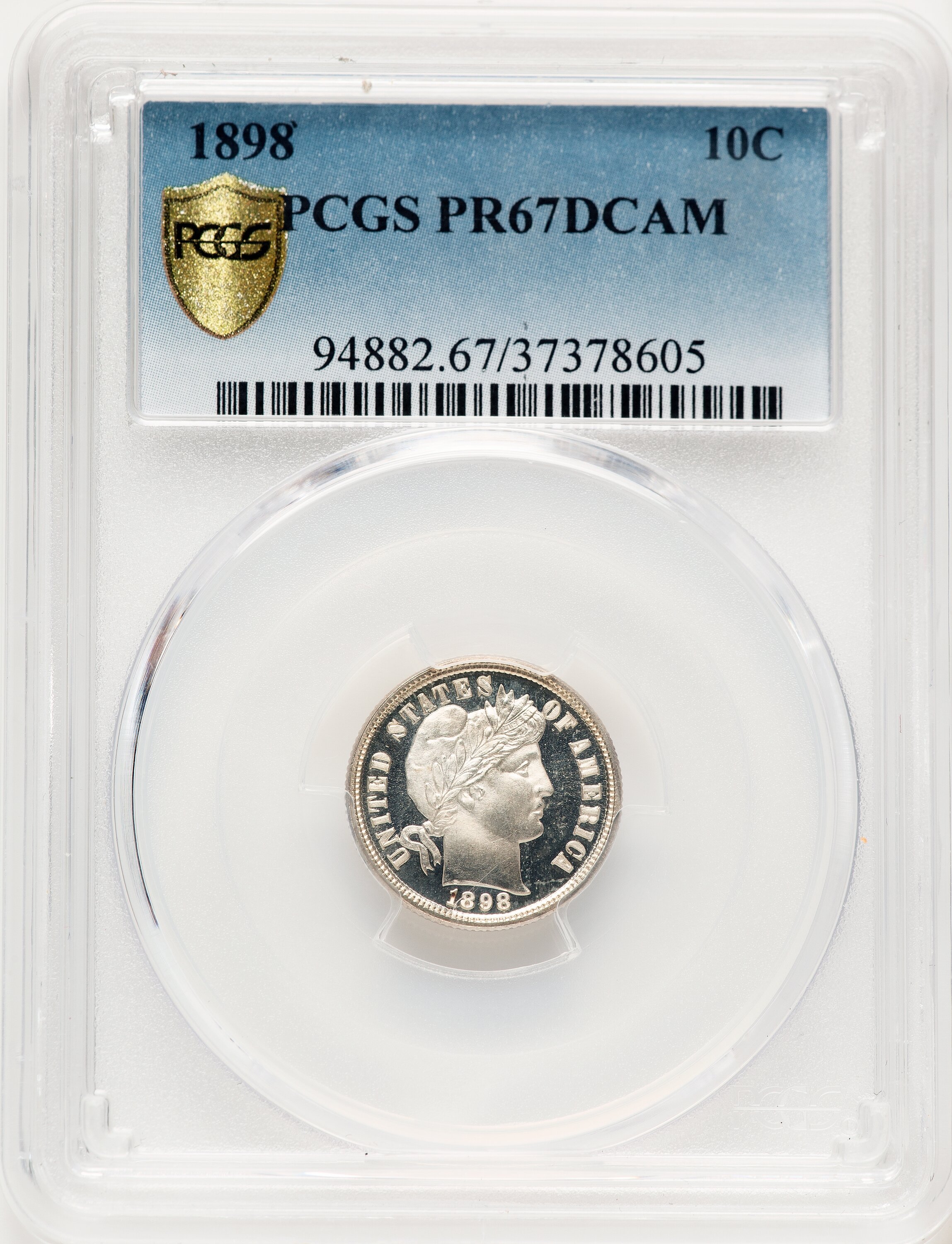 1898 10C, DC PCGS Secure 67 PCGS