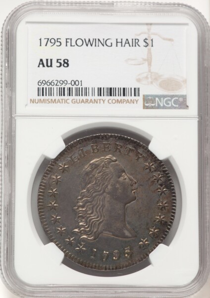 1795 $1 B-1, BB-21, MS 58 NGC