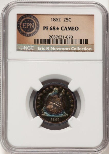 1862 25C, CA 68 NGC